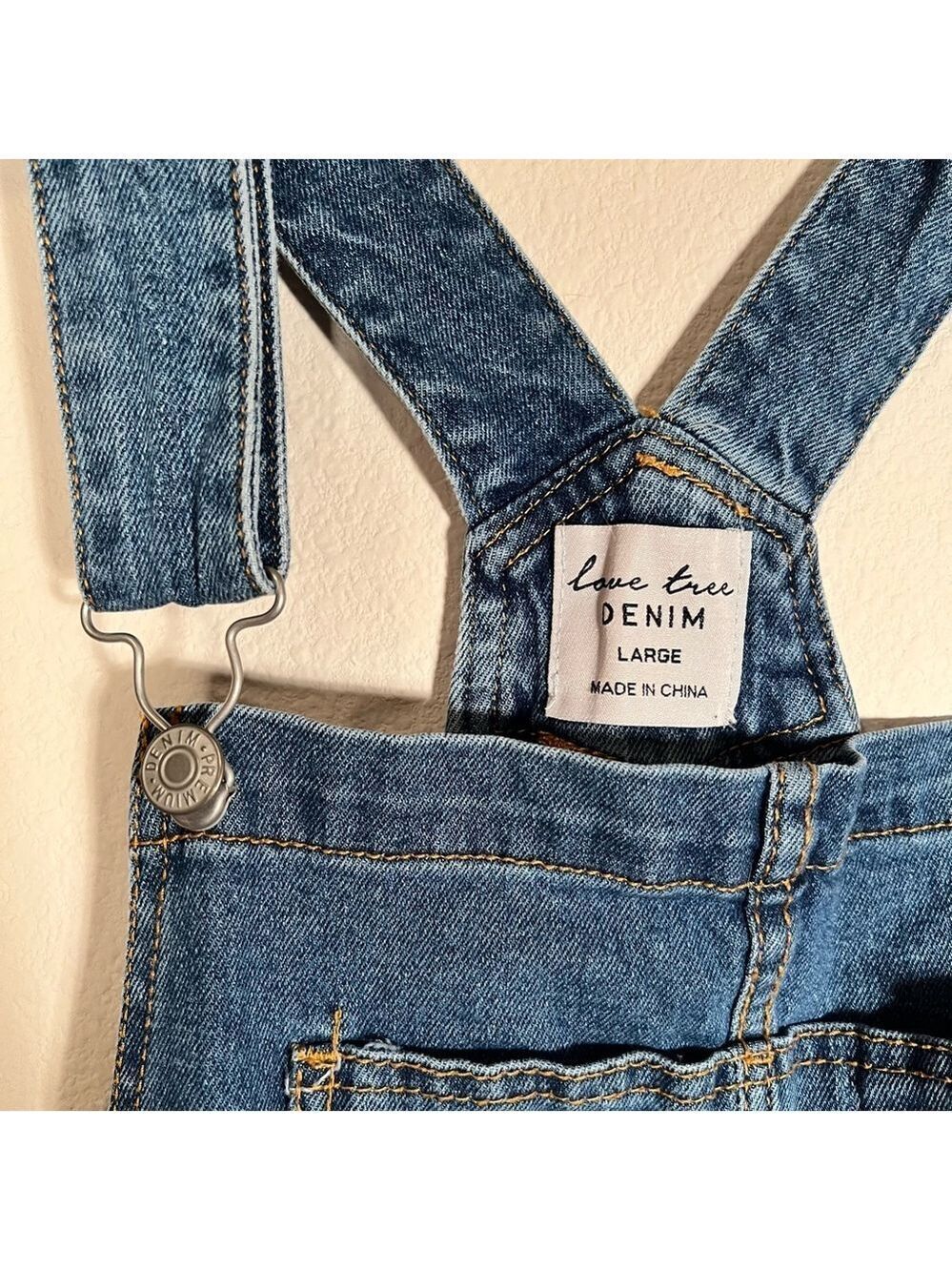 Love Tree Denim Short Overalls - Picture 9 of 16
